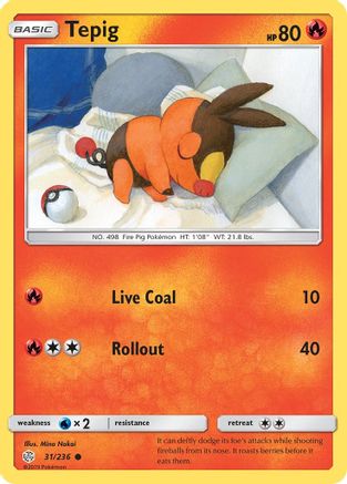 Tepig 31/236 - Cosmic Eclipse Reverse Holofoil - Poke-Collect