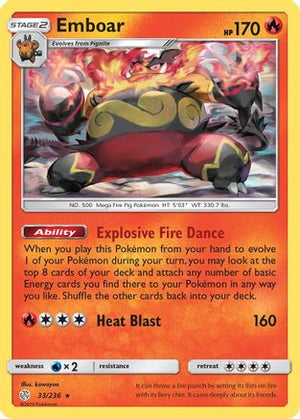 Emboar 33/236 - SM  Cosmic Eclipse - Poke-Collect