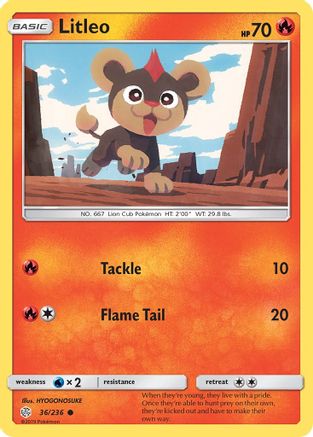 Litleo 36/236 - SM  Cosmic Eclipse - Poke-Collect