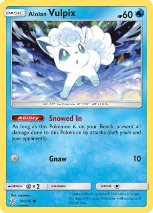 Alolan Vulpix 39/236 - SM  Cosmic Eclipse - Poke-Collect