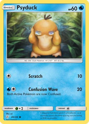 Psyduck 40/236 - SM  Cosmic Eclipse Reverse Holofoil - Poke-Collect
