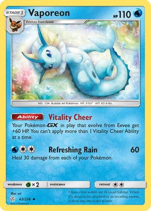 Vaporeon 42/236 - Cosmic Eclipse - Poke-Collect