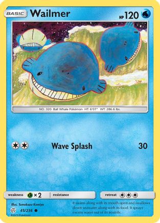 Wailmer 45/236 - Cosmic Eclipse Reverse Holofoil - Poke-Collect