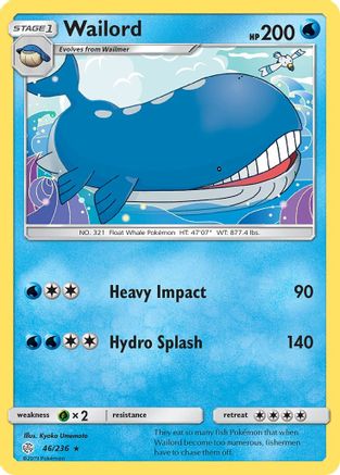 Wailord 46/236 - Cosmic Eclipse Reverse Holofoil - Poke-Collect