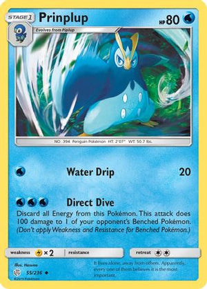 Prinplup 55/236 - SM  Cosmic Eclipse Reverse Holofoil - Poke-Collect