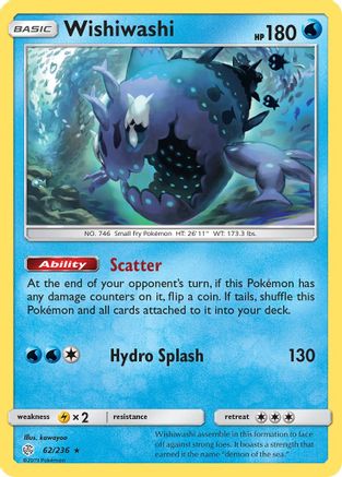 Wishiwashi 62/236 - Cosmic Eclipse Reverse Holofoil - Poke-Collect
