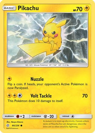 Pikachu 66/236 - SM  Cosmic Eclipse Reverse Holofoil - Poke-Collect