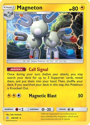 Magneton 69/236 - SM  Cosmic Eclipse Holofoil - Poke-Collect