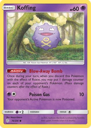 Koffing 76/236 - SM  Cosmic Eclipse Reverse Holofoil - Poke-Collect
