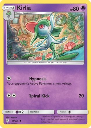 Kirlia 81/236 - SM  Cosmic Eclipse Reverse Holofoil - Poke-Collect
