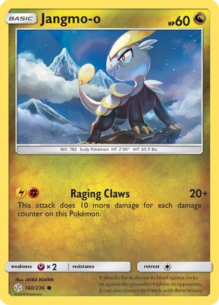 Jangmo-o - 160/236 160/236 - SM  Cosmic Eclipse Reverse Holofoil - Poke-Collect
