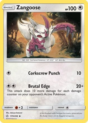Zangoose 173/236 - Cosmic Eclipse Reverse Holofoil - Poke-Collect
