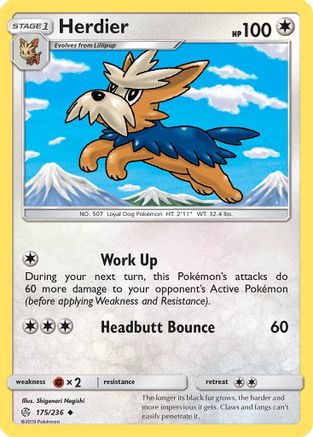 Herdier 175/236 - SM  Cosmic Eclipse - Poke-Collect