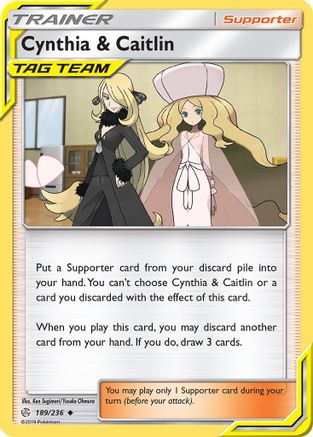 Cynthia & Caitlin 189/236 - SM  Cosmic Eclipse Reverse Holofoil - Poke-Collect