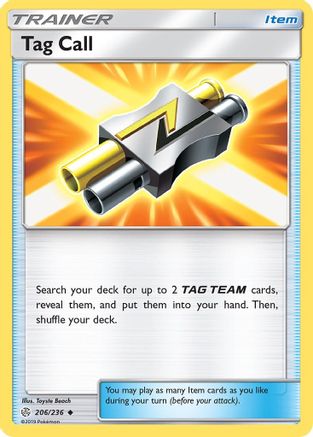 Tag Call 206/236 - Cosmic Eclipse Reverse Holofoil - Poke-Collect