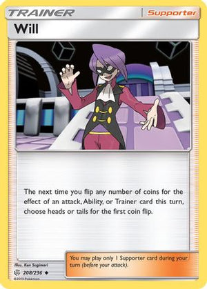 Will 208/236 - Cosmic Eclipse Reverse Holofoil - Poke-Collect