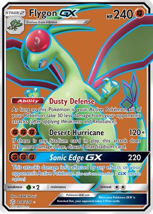 Flygon GX (Full Art) 218/236 - SM  Cosmic Eclipse Holofoil - Poke-Collect