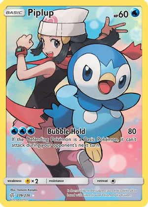 Piplup (Secret) 239/236 - SM  Cosmic Eclipse Holofoil - Poke-Collect