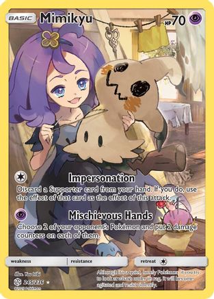 Mimikyu (Secret) 245/236 - SM  Cosmic Eclipse Holofoil - Poke-Collect
