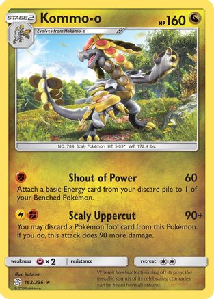Kommo-o 163/236 - SM  Cosmic Eclipse Reverse Holofoil - Poke-Collect