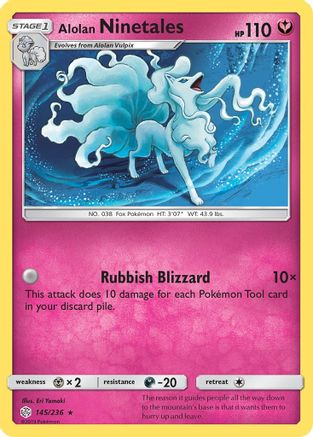 Alolan Ninetales 145/236 - SM  Cosmic Eclipse Holofoil - Poke-Collect