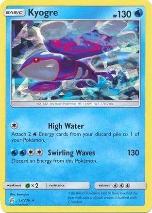 Kyogre - 53/236 (Cracked Ice Holo) 53 - Deck Exclusives Holofoil - Poke-Collect