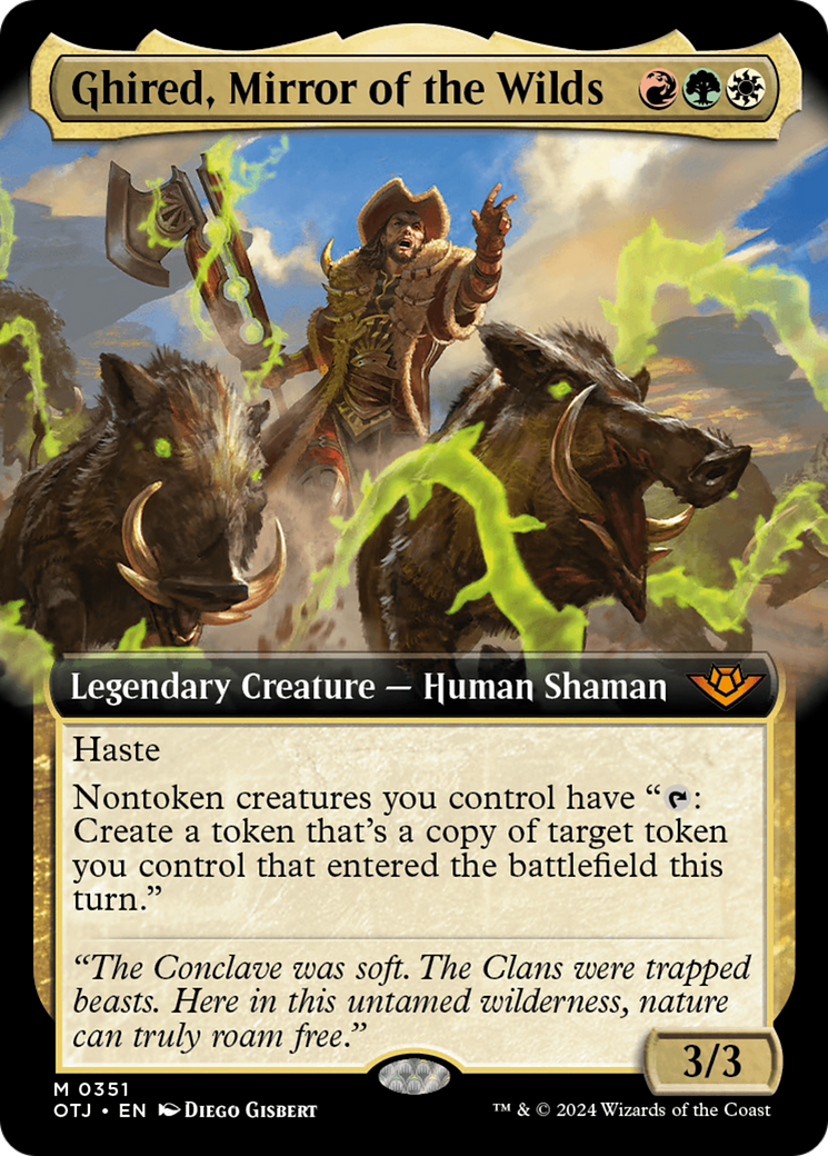 Ghired, Mirror of the Wilds (OTJ-351) - Outlaws of Thunder Junction: (Extended Art) Foil - Poke-Collect