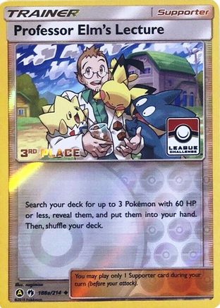 Professor Elm's Lecture - 188a/214 (League Challenge) [3rd Place] 188a - League & Championship Cards Reverse Holofoil - Poke-Collect
