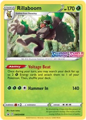 Rillaboom - SWSH006 (Prerelease) SWSH006/307 - SWSH Sword & Shield Promo Cards Holofoil - Poke-Collect