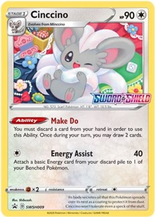 Cinccino - SWSH009 (Prerelease) SWSH009/307 - SWSH Sword & Shield Promo Cards Holofoil - Poke-Collect