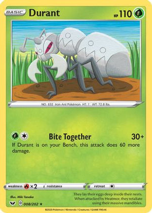 Durant 8/202 - SWSH01 Sword & Shield Base Set Reverse Holofoil - Poke-Collect