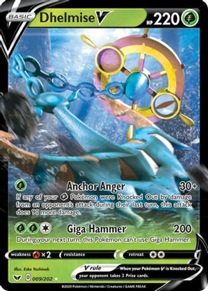 Dhelmise V 9/202 - SWSH01 Sword & Shield Base Set Holofoil - Poke-Collect