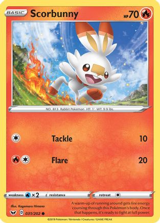 Scorbunny (031) 31/202 - SWSH01 Sword & Shield Base Set - Poke-Collect