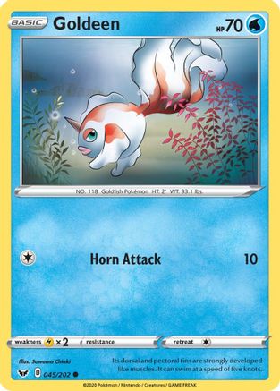 Goldeen (045) 45/202 - SWSH01 Sword & Shield Base Set Reverse Holofoil - Poke-Collect