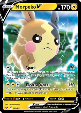 Morpeko V 79/202 - SWSH01 Sword & Shield Base Set Holofoil - Poke-Collect