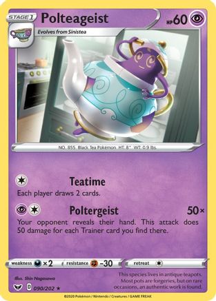 Polteageist 90/202 - SWSH01 Sword & Shield Base Set - Poke-Collect