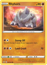 Rhyhorn (097) 97/202 - SWSH01 Sword & Shield Base Set Reverse Holofoil - Poke-Collect