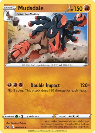 Mudsdale 106/202 - SWSH01 Sword & Shield Base Set - Poke-Collect