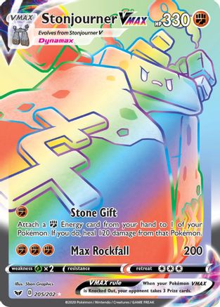 Stonjourner VMAX 205/202 - Sword & Shield Holofoil - Poke-Collect