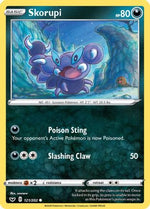 Skorupi 121/202 - Sword & Shield Reverse Holofoil - Poke-Collect