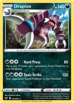 Drapion 122/202 - SWSH01 Sword & Shield Base Set Reverse Holofoil - Poke-Collect