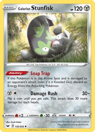 Galarian Stunfisk 132/202 - SWSH01 Sword & Shield Base Set - Poke-Collect
