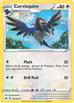 Corvisquire 151/202 - SWSH01 Sword & Shield Base Set Reverse Holofoil - Poke-Collect