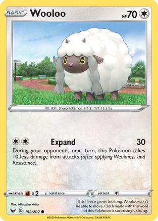 Wooloo 152/202 - Sword & Shield Reverse Holofoil - Poke-Collect