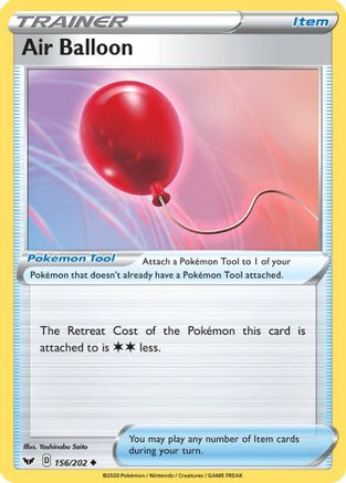 Air Balloon 156/202 - SWSH01 Sword & Shield Base Set Reverse Holofoil - Poke-Collect
