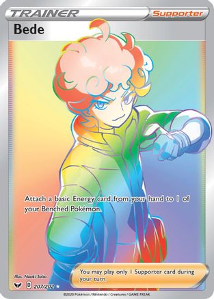 Bede (Secret) 207/202 - SWSH01 Sword & Shield Base Set Holofoil - Poke-Collect