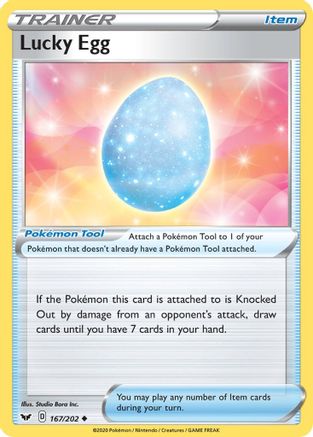 Lucky Egg 167/202 - SWSH01 Sword & Shield Base Set Reverse Holofoil - Poke-Collect