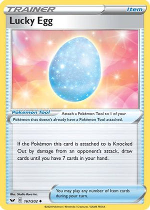 Lucky Egg 167/202 - SWSH01 Sword & Shield Base Set Reverse Holofoil - Poke-Collect