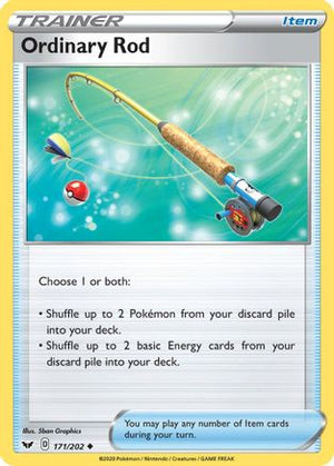 Ordinary Rod 171/202 - SWSH01 Sword & Shield Base Set Reverse Holofoil - Poke-Collect