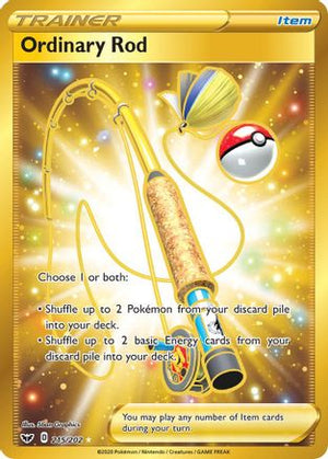 Ordinary Rod (Secret) 215/202 - SWSH01 Sword & Shield Base Set Holofoil - Poke-Collect